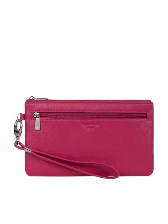 Hexagona Leather Women's Wallet Classic Fuchsia