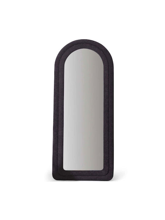 Hanah Home Arched Floor Mirror with Black Woode...