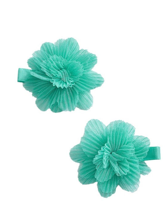 Abel & Lula Set Kids Hair Clips with Flower Bob...