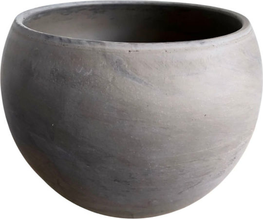 Plant Pot Ball Clay Gray H 18cm W 22.8cm L 18.5cm