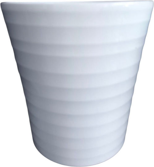 White Clay Plant Pot H 14 Cm Diameter 13 Cm