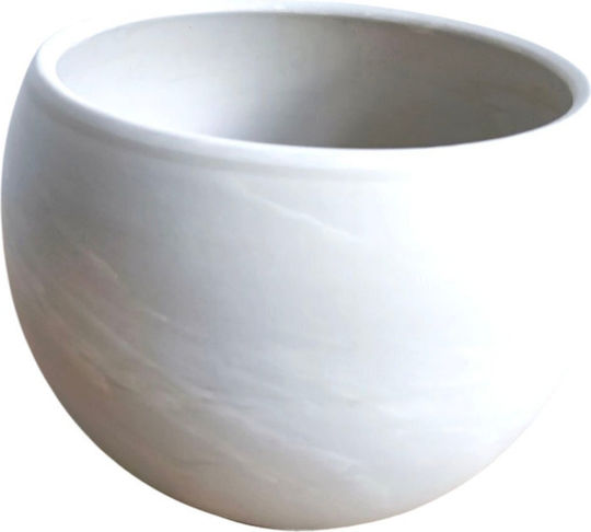 Clay Plant Pot Ball Beige H:20cm W:26.5cm Inner 22cm