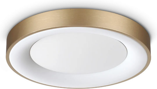 Ideal Lux Planet Таванна Плафониера 40 см Златиста с Вграден LED