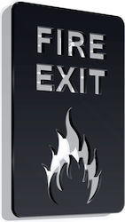 Σήμανση ''fire Exit'' 10x15 Εκ Μαύρο Ακρυλικό Πλαστικό Πάχους 3mm Νο5881353 Σήμανση ''fire Exit'' 10x15 Εκ Μαύρο Ακρυλικό Πλαστικό Πάχους 3mm Νο5881353