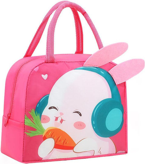 Amber Bunny Kids' Insulated Lunch Bag Handbag 5.5 Litres Fuchsia 19x14x23cm