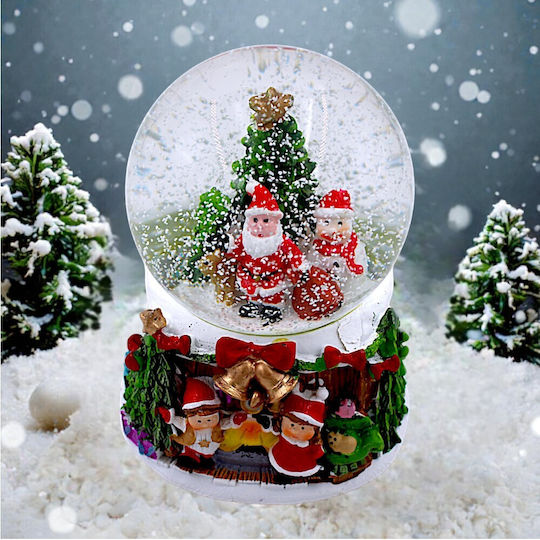 Christmas Decorative Gift Lighted with Santa Claus 9x9x12.5cm