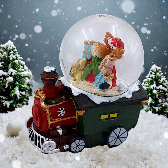 Christmas Decorative Train Lighted with Reindeer 8x10.5cm