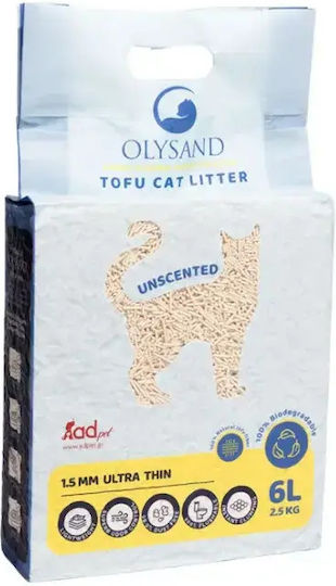 Olysand Άμμος Γάτας Tofu χωρίς Άρωμα 2.5kg / 6lt