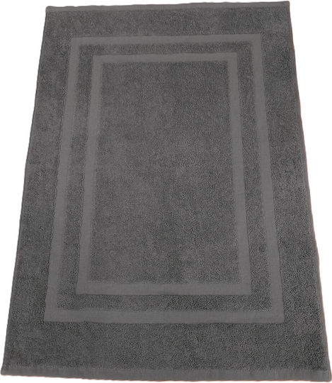 Хотелски Бански Килим 50x70 820gsm Palatex Рамка Сив 100% Памучен
