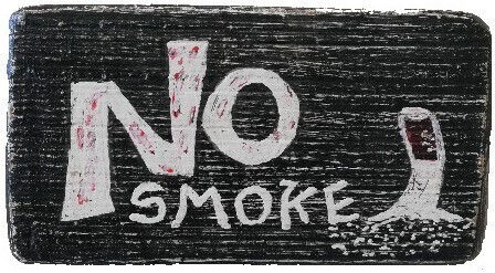 Πινακίδα Ξύλινη Retro Νo Smoking 12χ8,5εκ