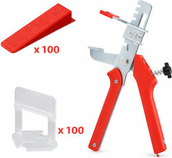 Pro Tile Leveling Kit Floor Wall Tiles Pliers Included 100 Clips 1.5 Mm 100 Wedges