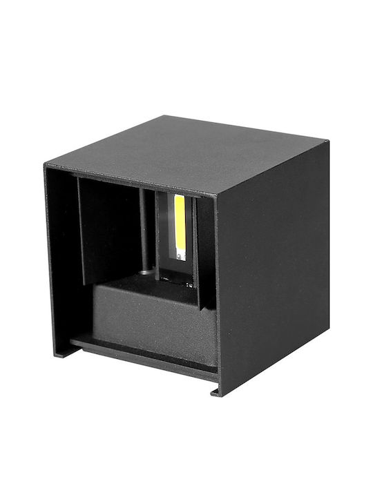 Lumină de exterior montată pe perete LED IP65 6W cu Alb Natural Lumină Dublu Fascicul 10x10εκ.