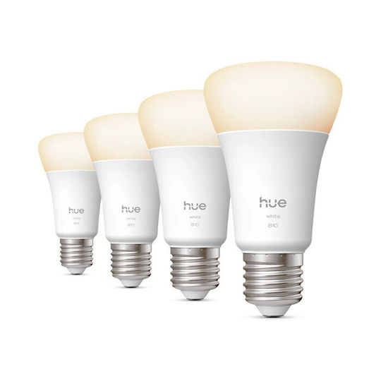 Philips hue White A60 Intelligente Glühbirne E27 810 Lumen Warmes Weiß 2700K 4 Stück