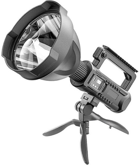 Wiederaufladbar Taschenlampe LED mit maximaler Helligkeit 3000lm Schwarz