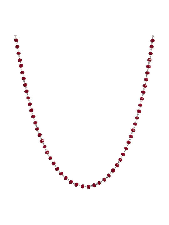 Theodora's Jewellery Κολιέ Ροζάριο από Ατσάλι