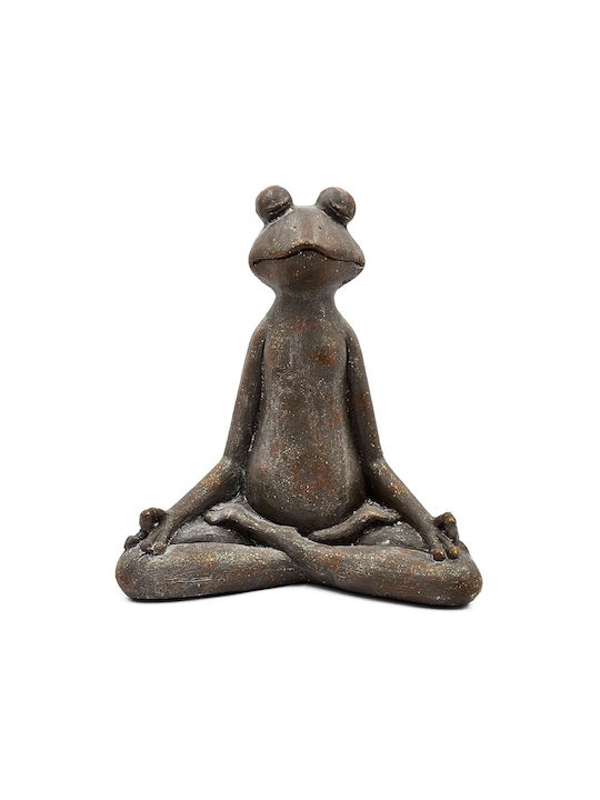 Artekko Animal Brown Decorative Frog Magnesium 31x17x34 Cm 31cm X 17cm X 34cm