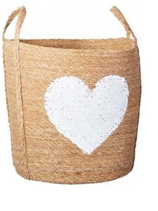 Koopman Декоративна кошница Слама White 24x23x20бр
