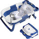 Little Mom Faltbare Babybadewanne mit Thermometer Blau
