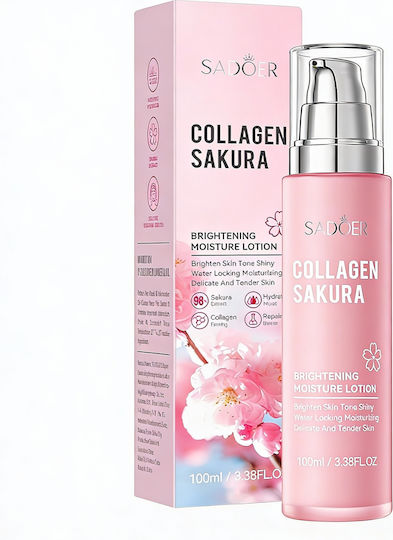 Sadoer Collagen Sakura Light Λοσιόν Προσώπου για Ενυδάτωση & Λάμψη με Κολλαγόνο 100ml