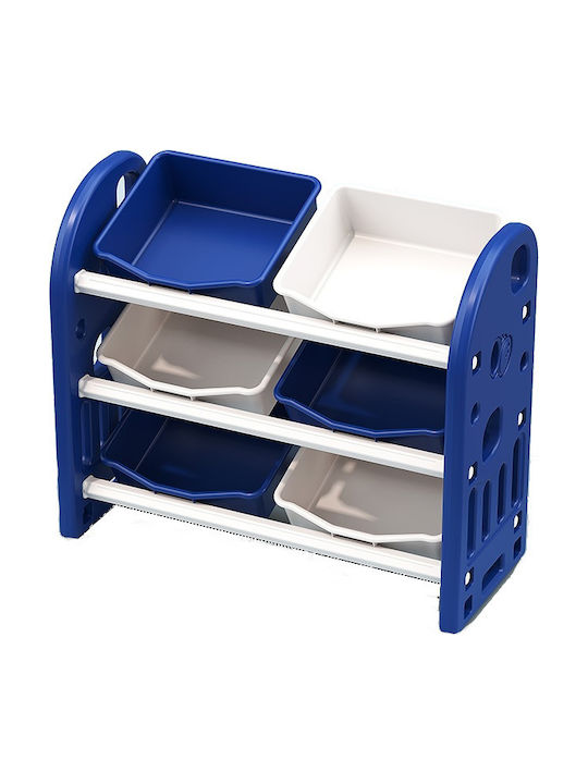 Sistem de Depozitare Jucării din Țesătură Albastru 77x66x32cm 1buc