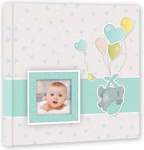 Photo Album Hardcover Cases 200 Photos 13x18cm and 13x19cm Plasticized Cover Photo Window Pierre Blue