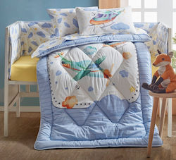 Cotton Box Σετ Κούνιας Blue 6τμχ