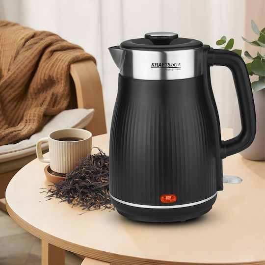 Kraft & Dele Fierbător 1.8lt 2400W Negru