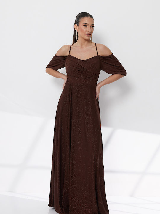 RichgirlBoudoir Summer Maxi Evening Dress Brown
