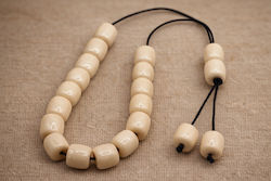Worry Beads Made of Beige Resin
