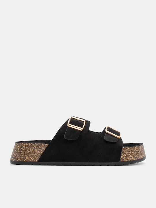 Luigi Women's Flat Sandals Flatforms in Black C...