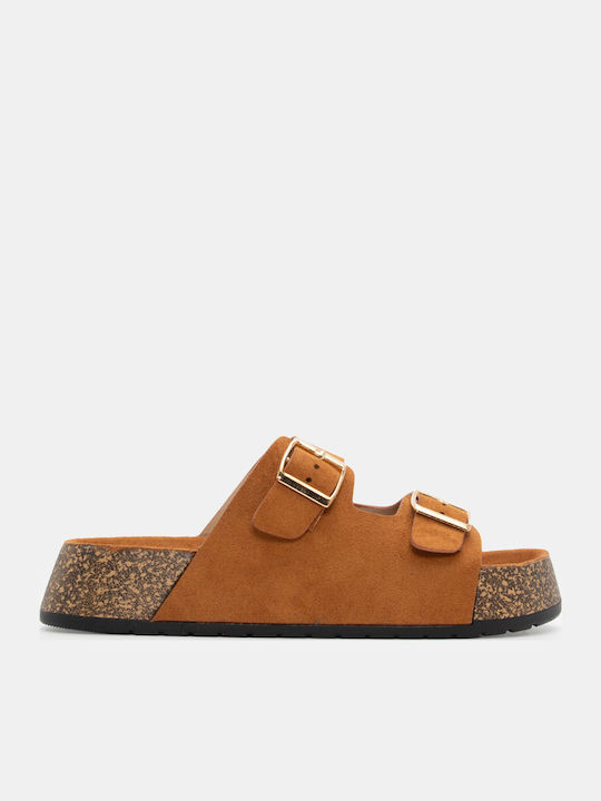 Luigi Women's Flat Sandals Flatforms in Brown C...