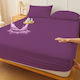 Pucioasa Protecție pentru Saltea Set cu Fețe de Pernă King Size Waterproof Violet 180x200cm