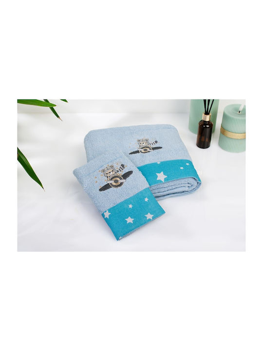 Dimcol Set Babyhandtücher 2 Stück Sky Blue Avia...