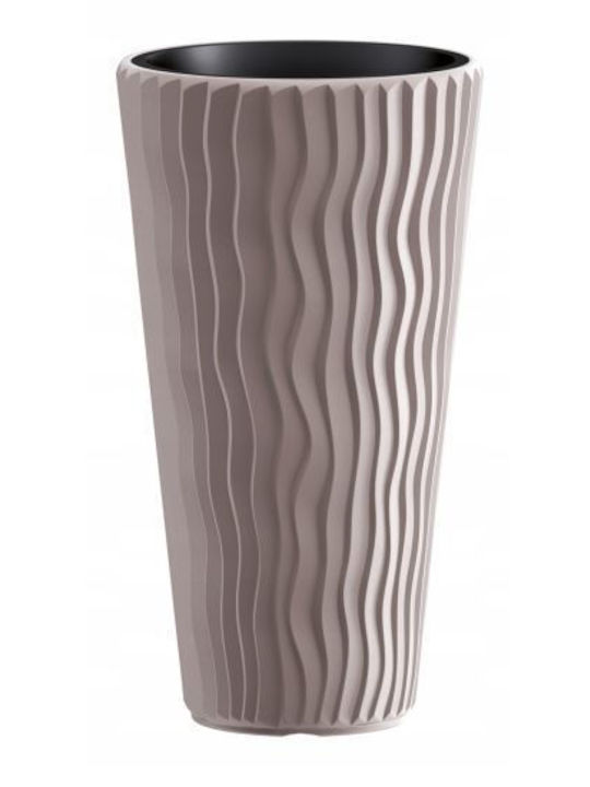 Prosperplast Flower Κασπώ Πλαστικό Καφέ 29.7x29.7εκ. 2τμχ