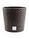 Prosperplast Planter Rattan Brown 30x30cm.