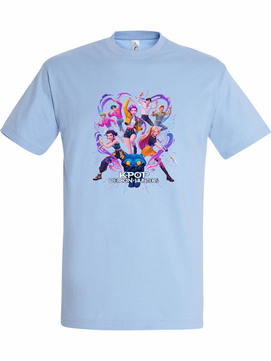 kirikoko Kids' T-shirt Sky Blue Kpop Huntrix, S...