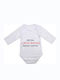 Baby Bodysuit Long Sleeve Funny White