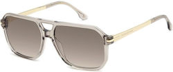 Victoria Beckham Sonnenbrillen Beiges mit Horn umrandetem Rahmen