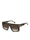 Victoria Beckham Unisex Sonnenbrillen mit Braun Horn umrandetem Rahmen und Braunen Gläsern