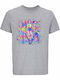 Tricou pentru copii Grey Melange Kpop Huntrix, Saja Girls Anime, Mira Rumi Joey, Demon Hunter Design, K-pop Fan Art