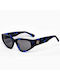 AV Sunglasses Melania Unisex Sunglasses with Brown Horn-Rimmed Frame and Gray Lenses 122-MELANIA Blue