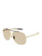 Gucci Unisex Sunglasses With Gold Metallic Frame And Gold Lens GG2165S 002