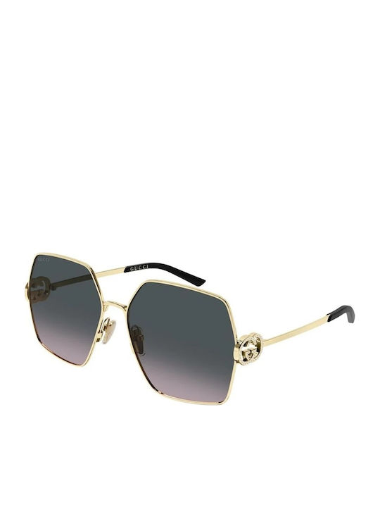 Gucci Sunglasses Gold with Metallic Frame
