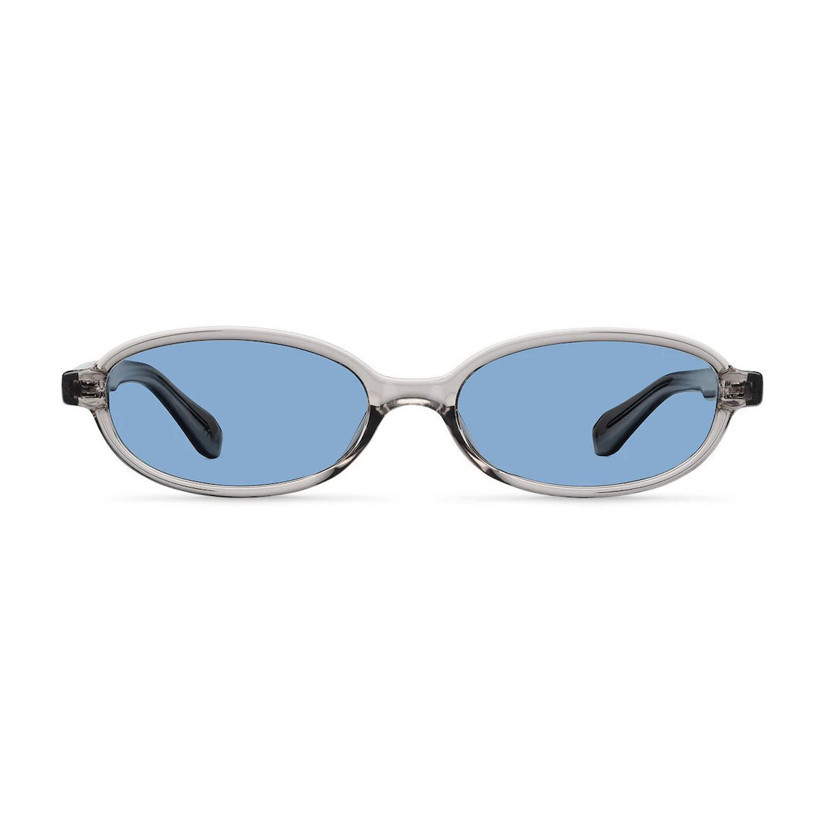 Meller Osei Men's Sunglasses with Gray Horn-Rimmed Frame and Blue