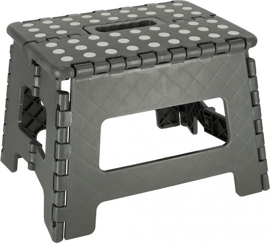 Scăunel Pentru Copii Ikonka Pliabil Din Plastic Dimensiune 22 X 28,5 Cm Gri Închis
