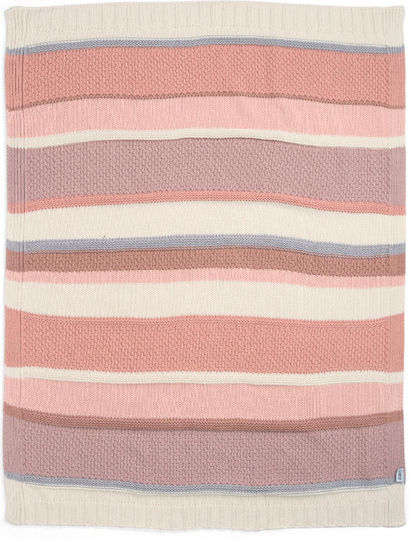 Mamas & Papas Blanket Nursery Swaddling Blankets Knitted Pink 80x100cm