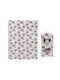 Dimcol Κουβέρτα Αγκαλιάς & Λίκνου Minnie Fleece Γκρι με Ζωάκι 75x100εκ. 2τμχ
