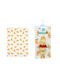Dimcol Blanket Nursery Swaddling Blankets Winnie Fleece Beige with Animal 75x100cm 2pcs