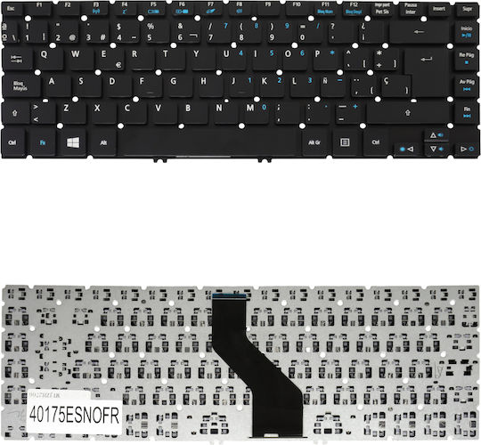 Spanish Laptop Keyboard Acer Aspire V5-472 V5-472g V5-472p V7-482pg V5-473 V5-473g V5-473p V5-473pg V5-483 Mp-13g13u4-920 Aezqyr00110 9z.n8dbq.g13 Es No Frame Black Code 40175esnofr