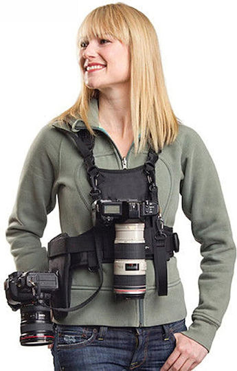 Curea Dublă de Susținere Pentru Transport Aparat Foto Dslr Compatibilă Cu Canon 6d 5d Mark Ii Iii Nikon D800 D810 Sony A7s A7r A7s Ii Sigma Olympus Cu Huburi de Montare Toc Lateral Acces Rapid Curele de Siguranță Reglabile